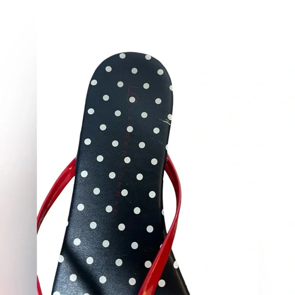 LC Lauren Conrad Red, White and Blue Flip Flops Size 8 - Picture 2 of 3